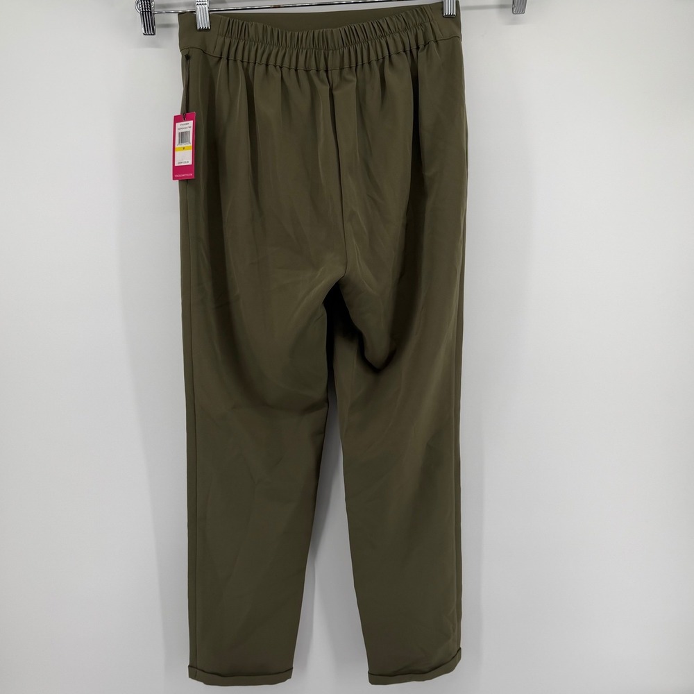 Vince Camuto Women Olive Tree Straight Leg Elastic Waist Pants Size Medium